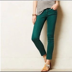 AG The Stevie Ankle Slim Straight Green